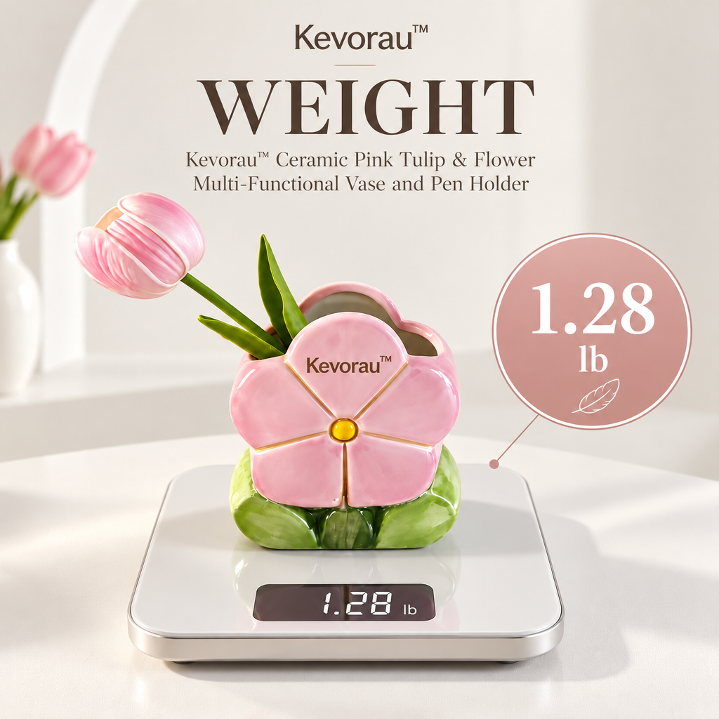 Kevorau™ Camellia Blush Flower Desk Organizer