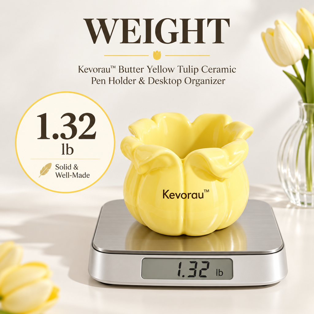 Kevorau™ Buttercup Yellow Tulip Desk Organizer