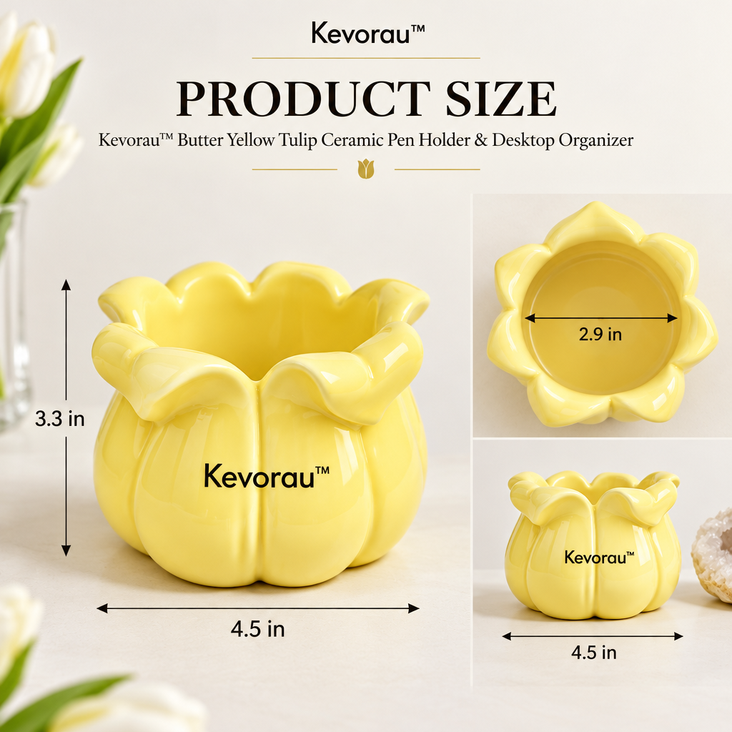 Kevorau™ Buttercup Yellow Tulip Desk Organizer