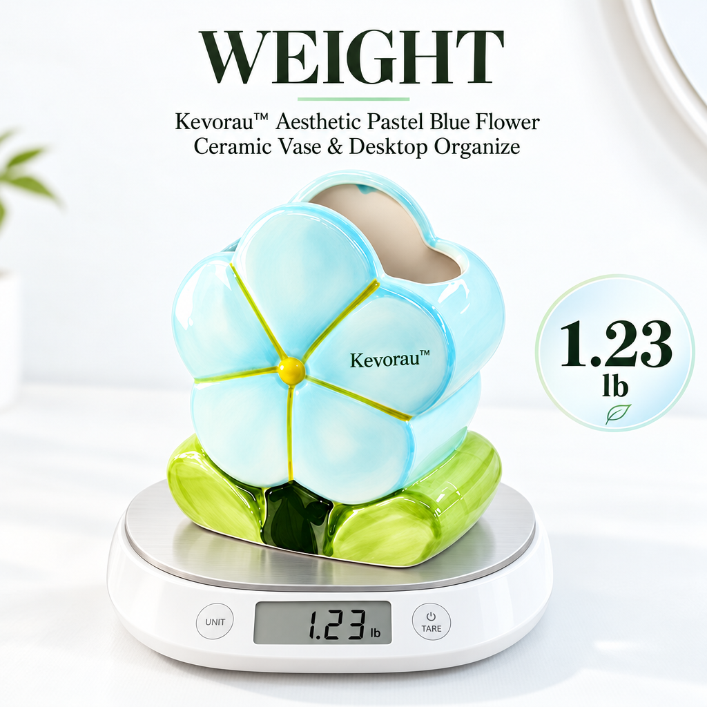 Kevorau™ Aqua Petal Flower Desk Holder