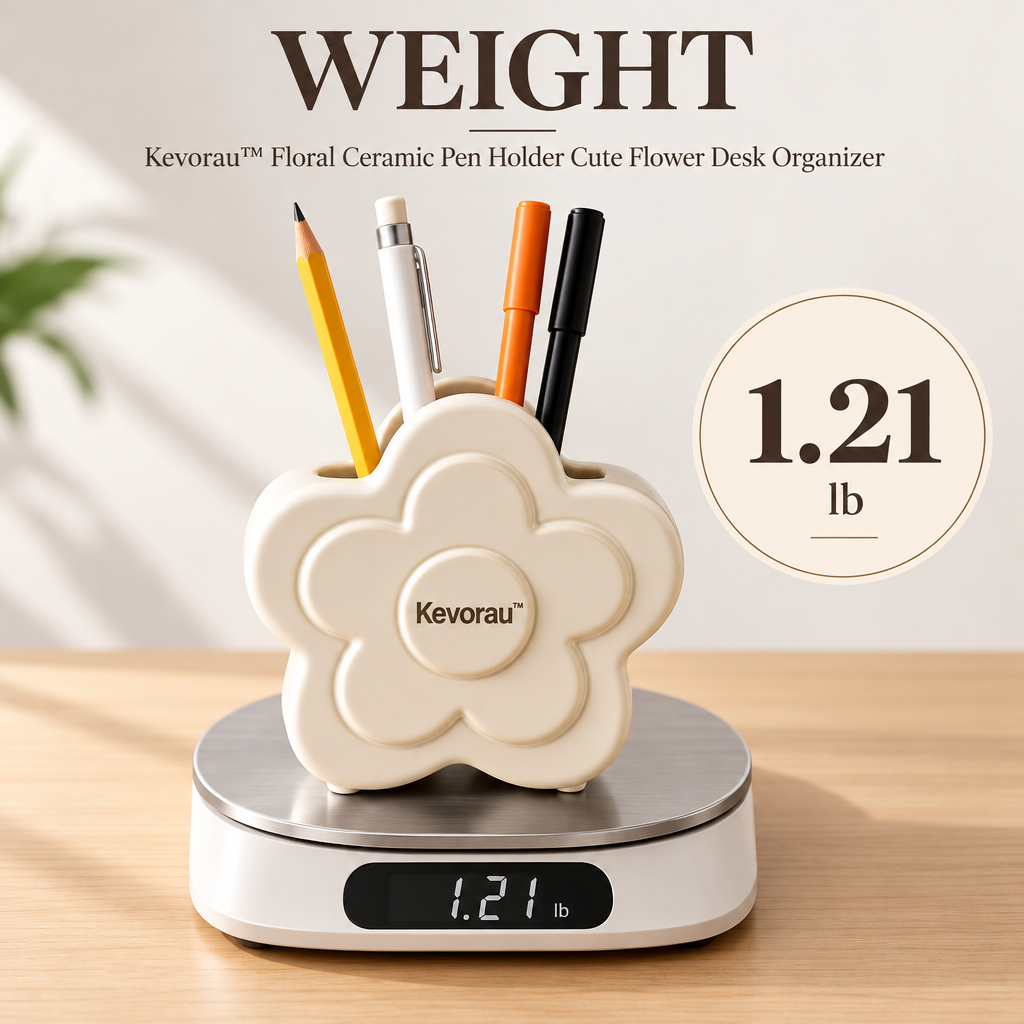 Kevorau™ Ivory Bloom Sculptural Desk Holder