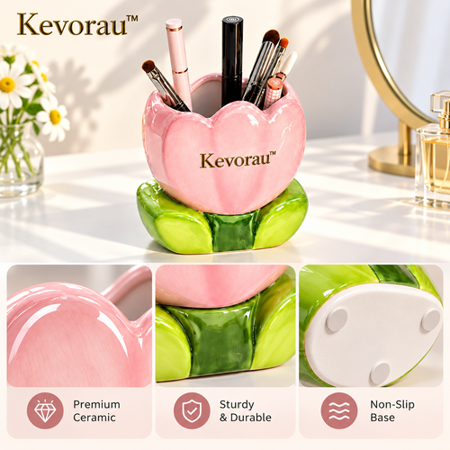 Kevorau™ Blush Tulip Desktop Storage Cup