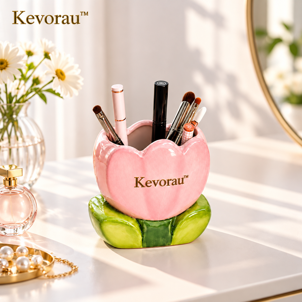Kevorau™ Blush Tulip Desktop Storage Cup