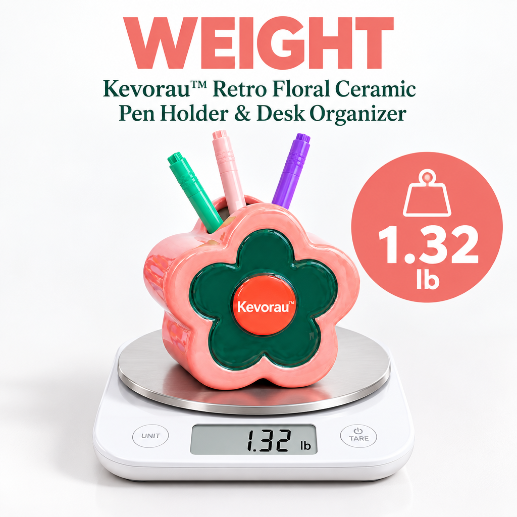 Kevorau™ Retro Coral Flower Pen Holder