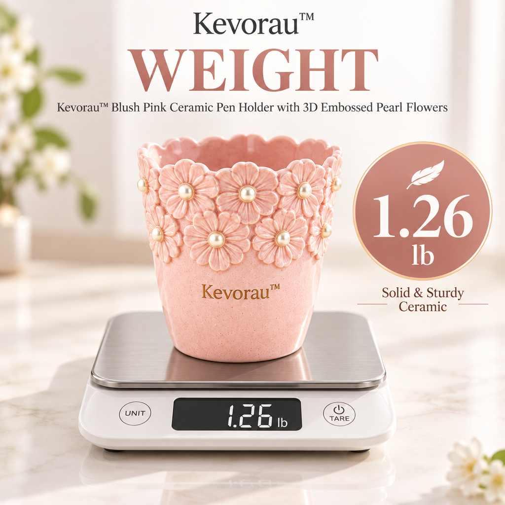 Kevorau™ Blush Petal Relief Pen Cup