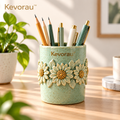 Kevorau™ Sage Sunflower Relief Desk Cup