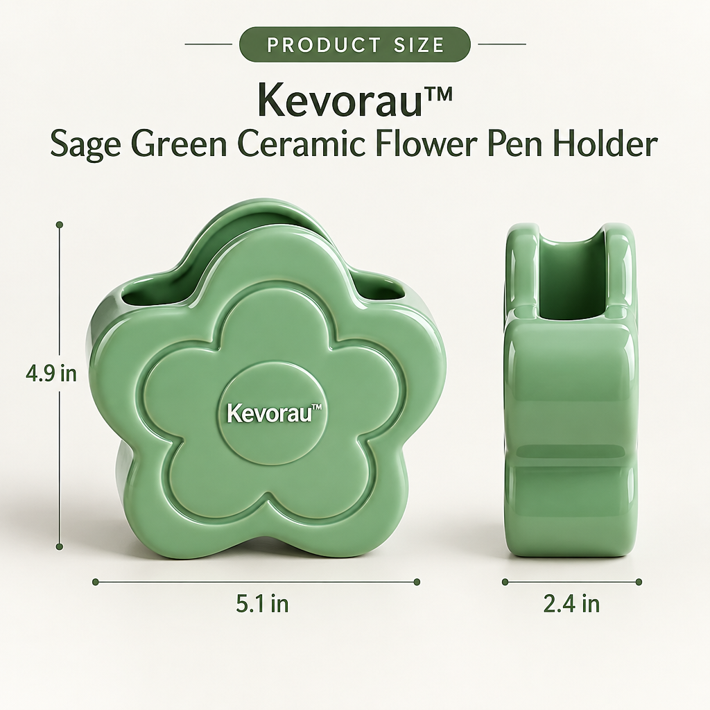 Kevorau™ Sage Blossom Sculptural Pen Holder